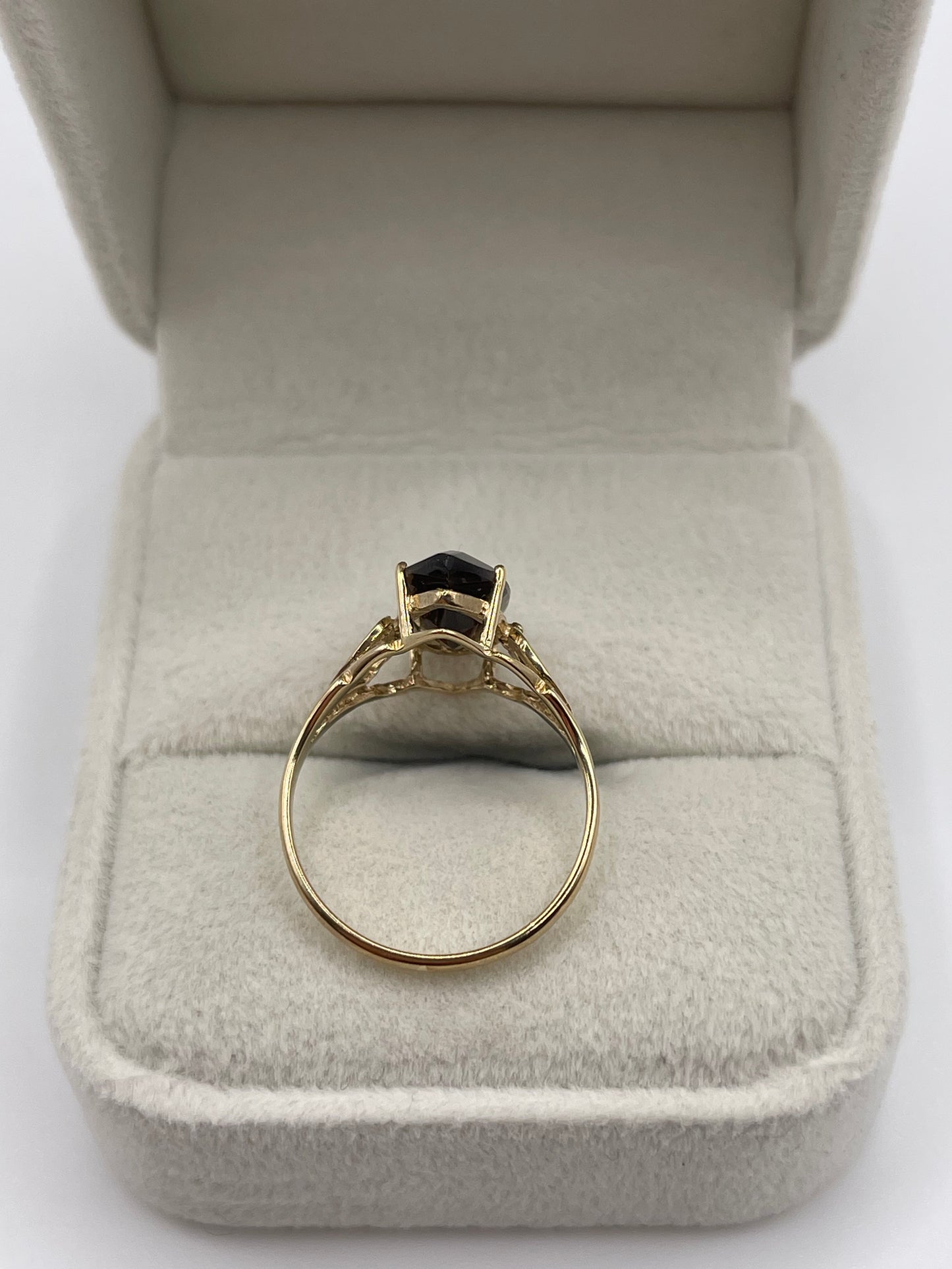 9ct gold Smokey quartz ring