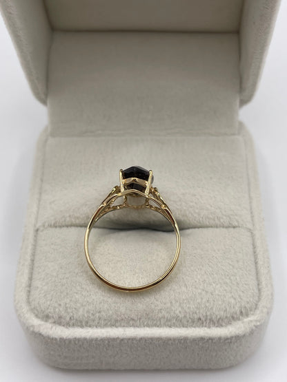 9ct gold Smokey quartz ring