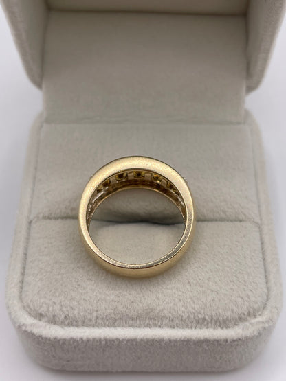 9ct gold citrine and diamond ring