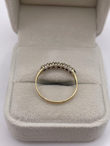 9ct gold garnet ring