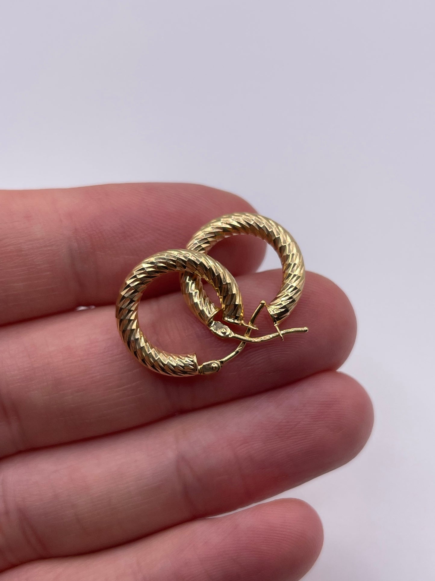 9ct gold creole earrings