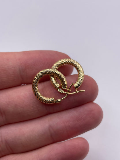 9ct gold creole earrings