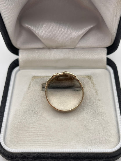 9ct gold buckle ring