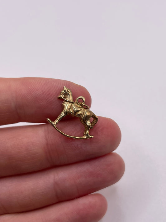 9ct gold rocking horse charm