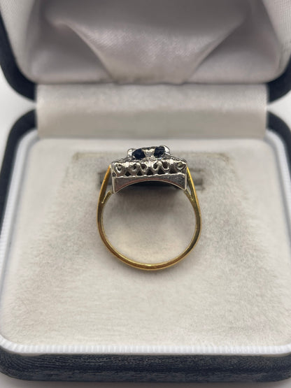 18ct gold sapphire and diamond ring