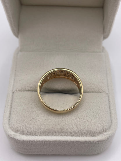 9ct gold diamond cluster ring