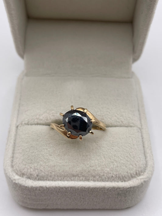 9ct gold hematite ring