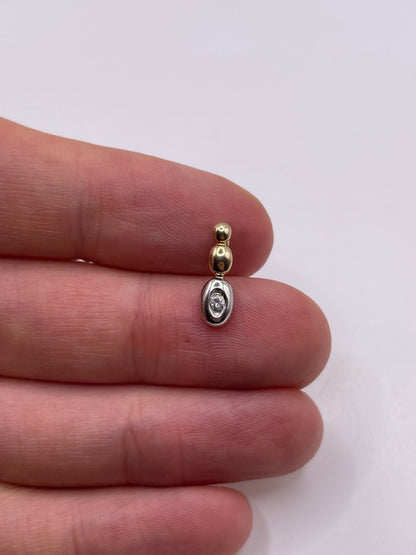 9ct gold diamond pendant