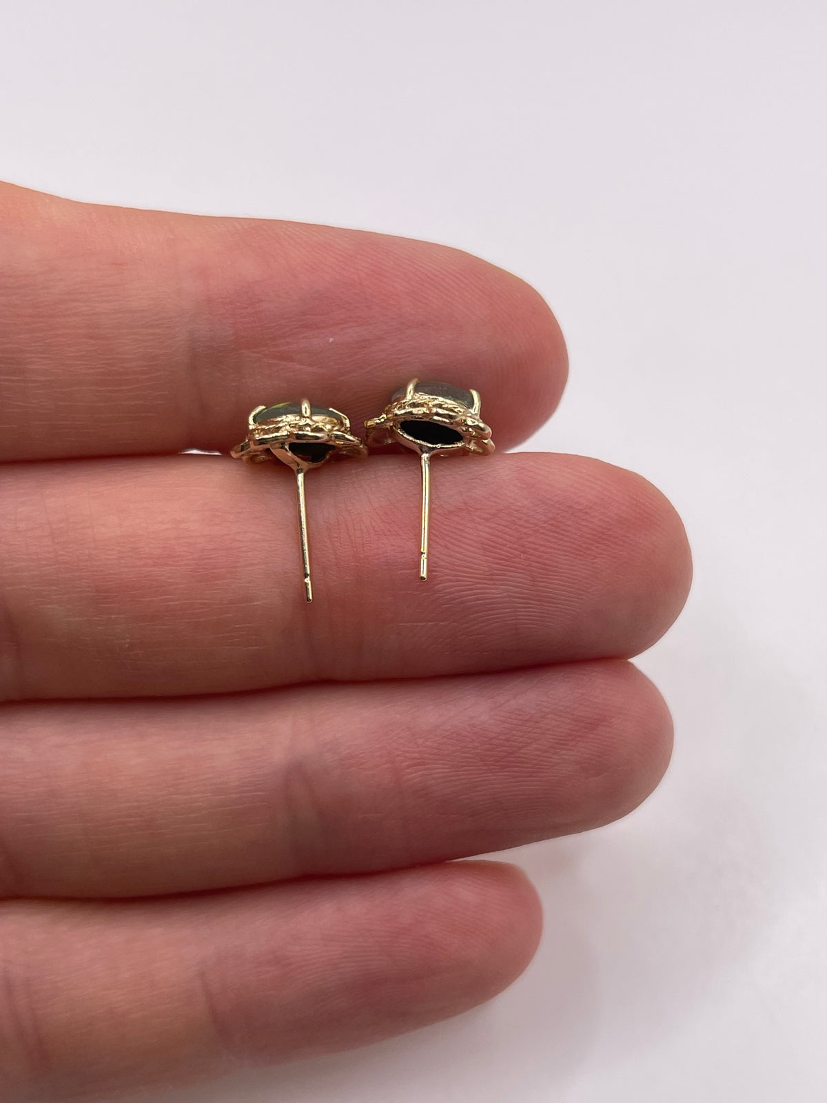 9ct gold opal triplet earrings