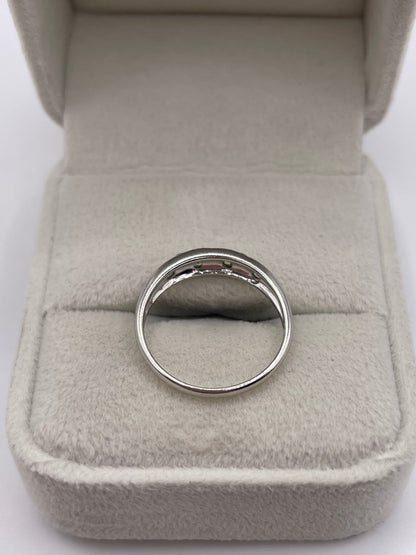 9ct white gold tsavorite garnet ring