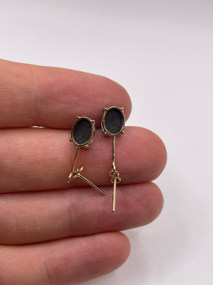 9ct gold opal triplet earrings