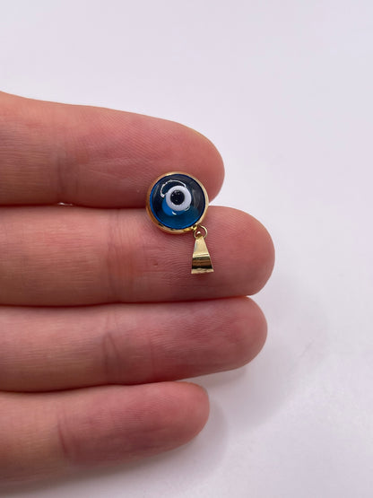 14ct gold evil eye pendant