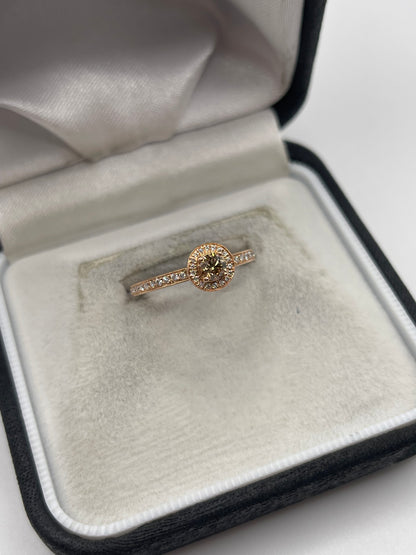 LeVian 14ct rose gold diamond ring