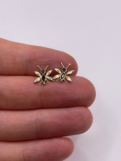 9ct gold sapphire earrings