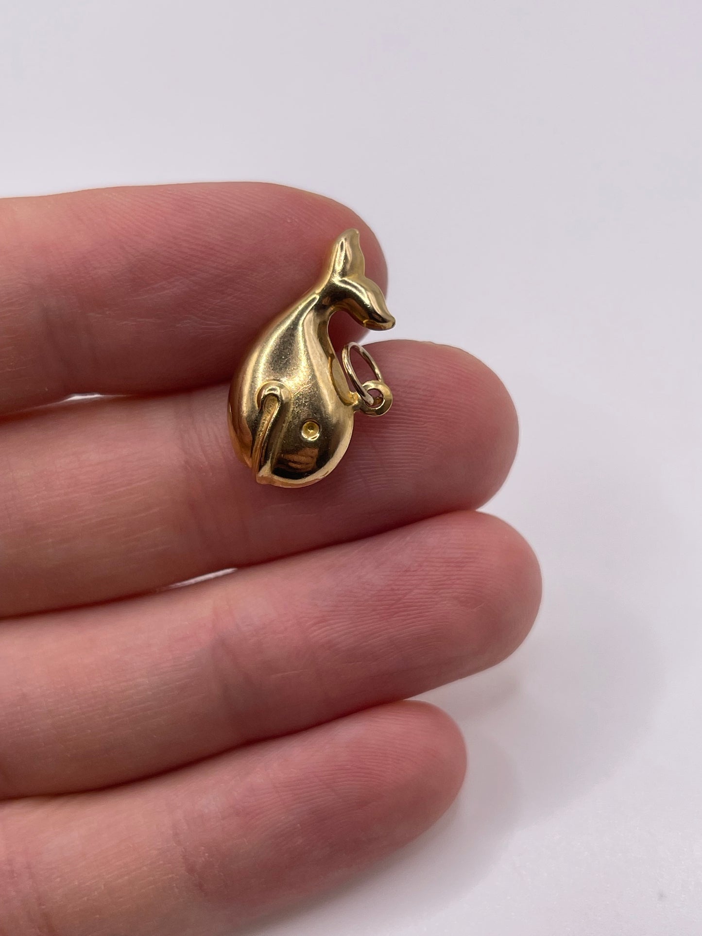 9ct gold whale charm