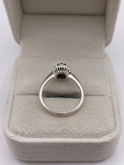 18ct white gold sapphire and diamond ring