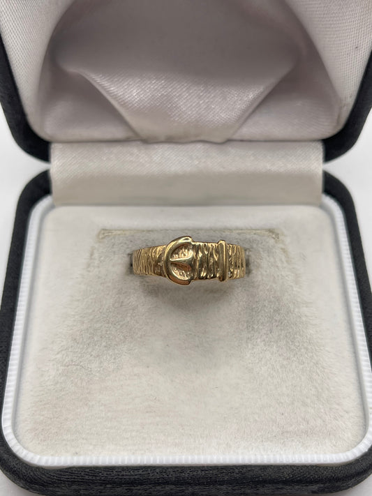 9ct gold buckle ring