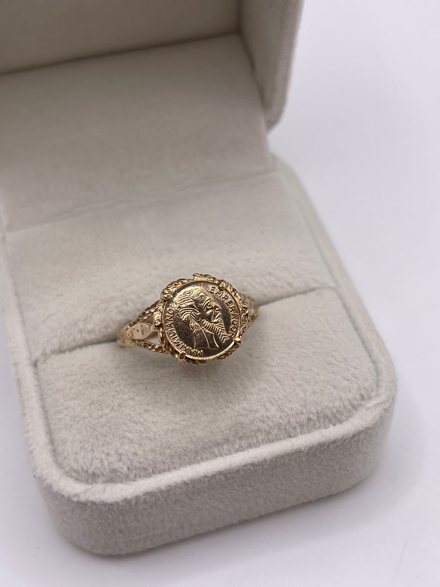 9ct gold coin ring