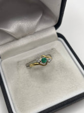 Load image into Gallery viewer, 18ct gold emerald and diamond ring
