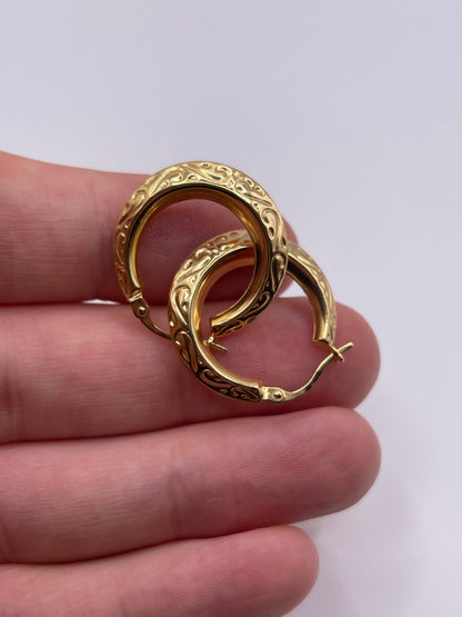 9ct gold creole earrings