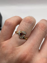 Load image into Gallery viewer, 9ct gold quartz and diamond ring
