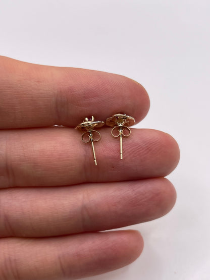 9ct gold ruby earrings