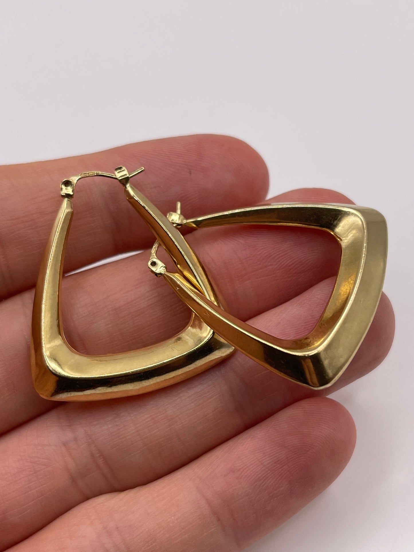 9ct gold creole earrings