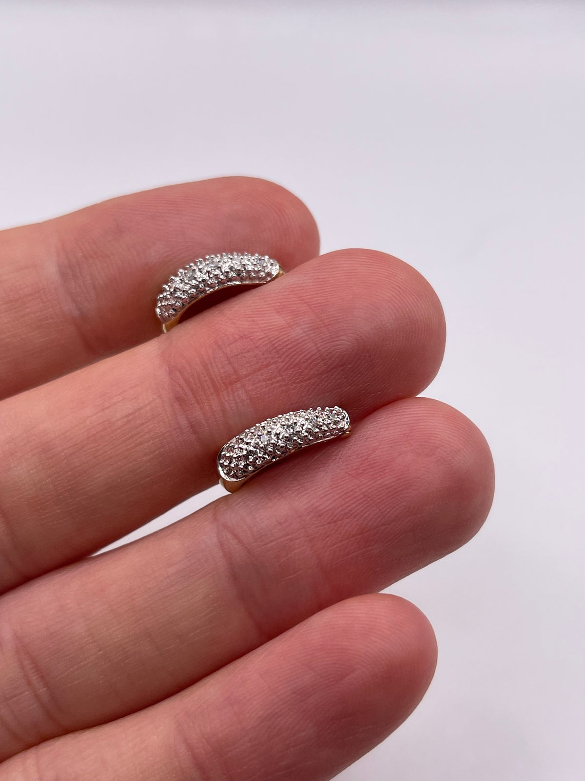 9ct gold diamond earrings