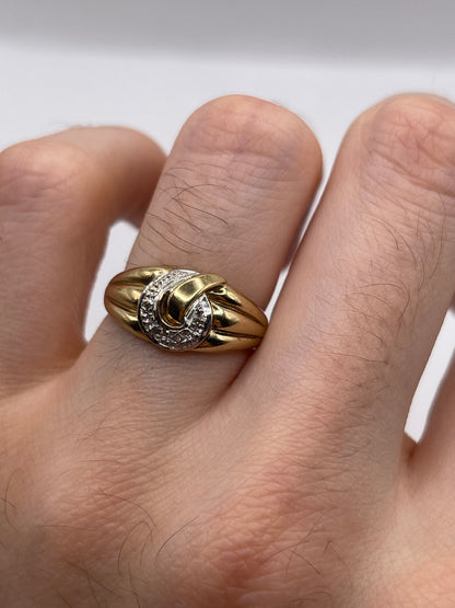 9ct gold diamond cluster ring