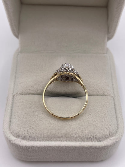 9ct gold opal and diamond ring