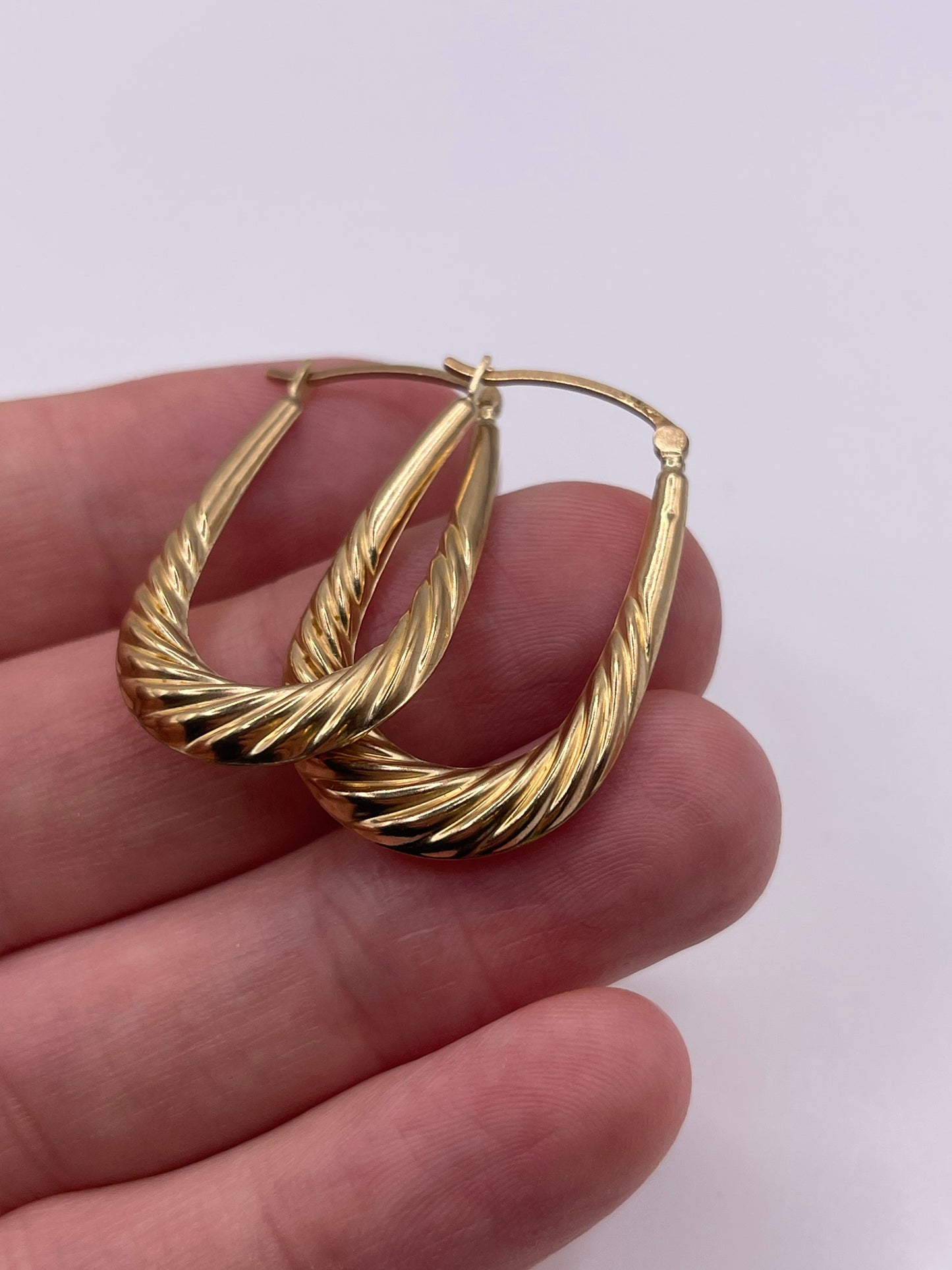 9ct gold creole earrings