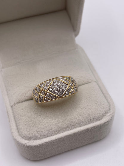18ct gold diamond cluster ring