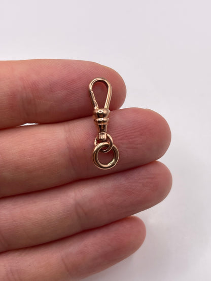 9ct rose gold swivel dog clip 7