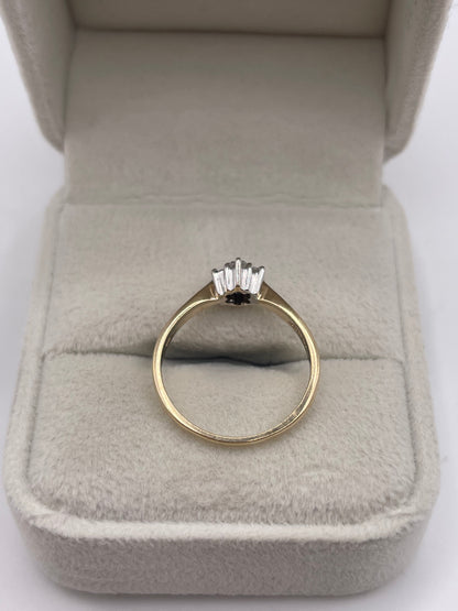9ct gold diamond cluster ring
