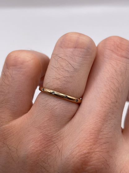 9ct rose gold diamond ring