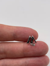 Load image into Gallery viewer, 9ct white gold diamond initial W pendant
