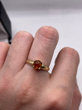 Load image into Gallery viewer, 9ct gold amber ring
