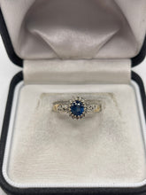 Load image into Gallery viewer, 9ct gold sapphire and diamond ring

