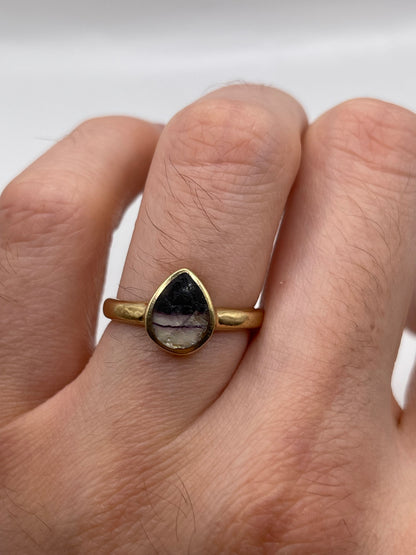 9ct gold blue John ring