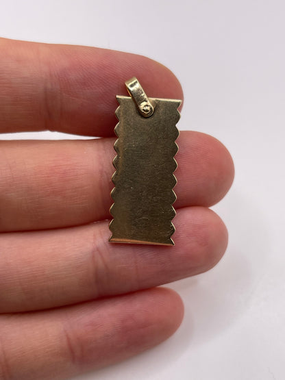 9ct gold ingot pendant