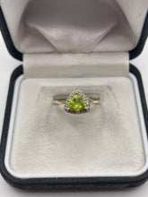 Load image into Gallery viewer, 9ct gold peridot and diamond ring
