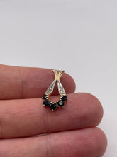Load image into Gallery viewer, 9ct gold sapphire and diamond pendant
