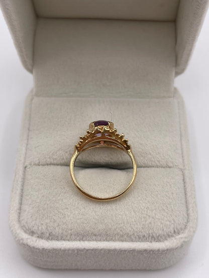 9ct gold amethyst ring