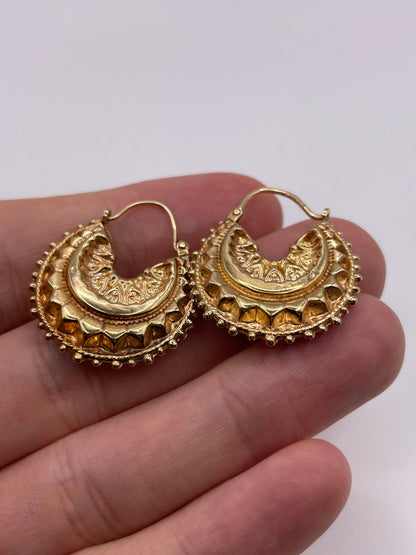 9ct gold creole earrings