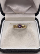 Load image into Gallery viewer, 9ct gold amethyst ring
