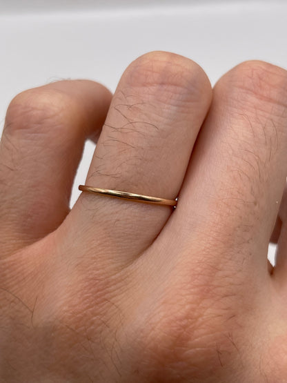 9ct rose gold band