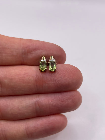 9ct gold quartz earrings