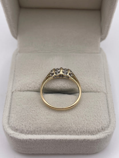 9ct gold 25 point diamond ring