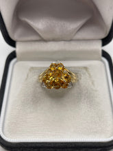 Load image into Gallery viewer, 9ct gold citrine and diamond ring
