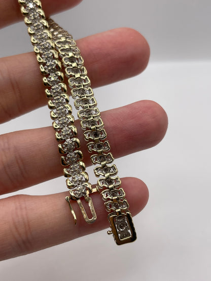 9ct gold diamond bracelet